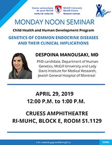 Pediatric Research Seminar (April 29, 2019)