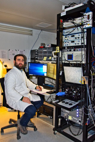 Using laser light to study how epilepsy arised in the healthy brain: Elvis Cela, doctoral student in the Brain Repair and Integrative Neuroscience Program at the Research Institute of the MUHC