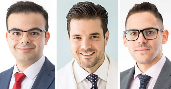 Dr. Ali Salimi, Dr. Mirko Gilardino and Dr. Hassan ElHawary