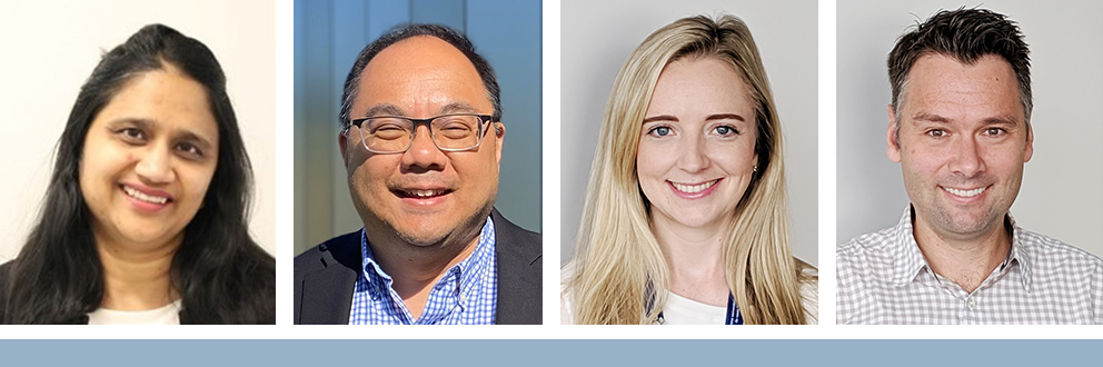 Researchers from the Infectious Diseases and Immunity in Global Health Program at the RI-MUHC: Drs. Nitika Pant Pai, Don Vinh, Emily McDonald and Todd C. Lee (left to right)