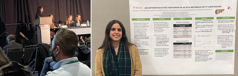 Dana Kablawi, a McGill University medical student completing a research project at the Research Institute of the McGill University Health Centre, presented her work at CROI 2023 in Seattle, Washington
