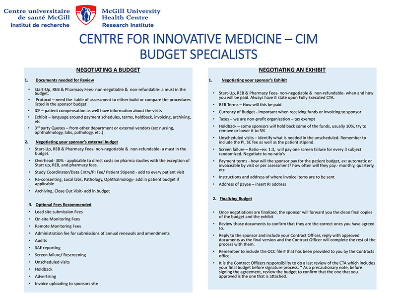 Clinical budget specialists