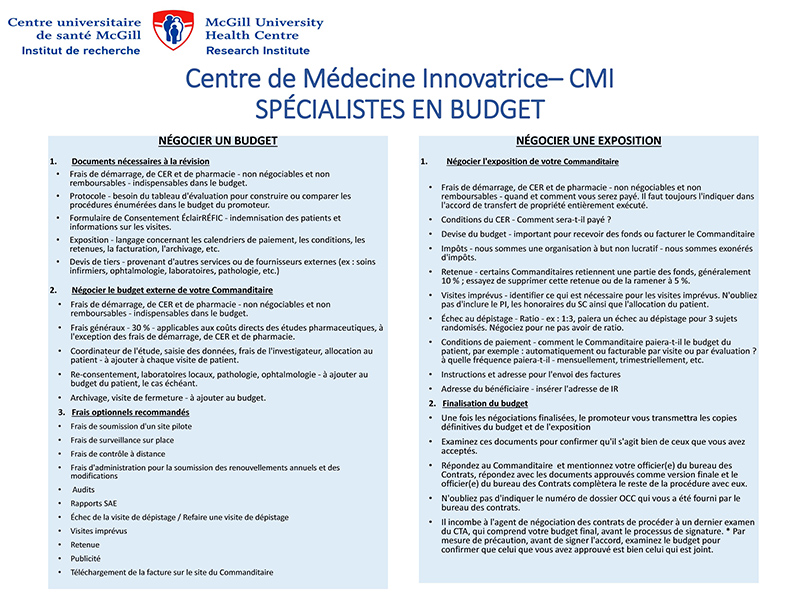 Spécialistes en budget clinique Spécialistes en budget clinique