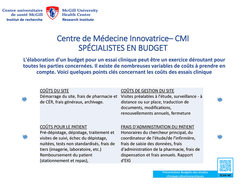 Spécialistes en budget clinique Spécialistes en budget clinique
