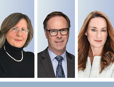 Sarah Prichard, MD, FRCPC, Chair of the Board of Directors, RI-MUHC; Peter Kruyt, Chairman of the Board of Directors, MUHC; and Lucie Opatrny, MDCM, MHCM, M.Sc., President and Executive Director, MUHC