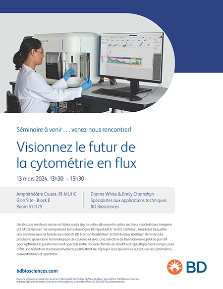 Séminaire des plateformes technologiques du CBT : Visionnez le futur de la cytométrie en flux