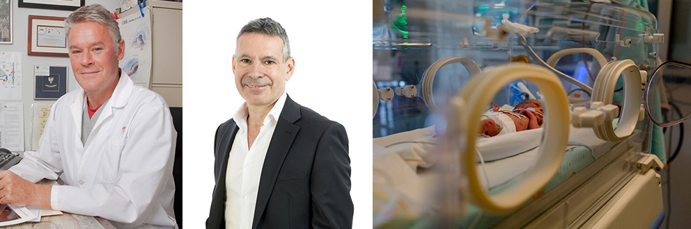 Left: Dr. Robert Koenekoop, The Centre for Inherited Blindness. Centre: Dr. Moshe Ben-Shoshan, Oral Immunotherapy. Right: Dr. Pia Wintermark, Improving the care and outcome of critically ill newborns at risk of brain injury.