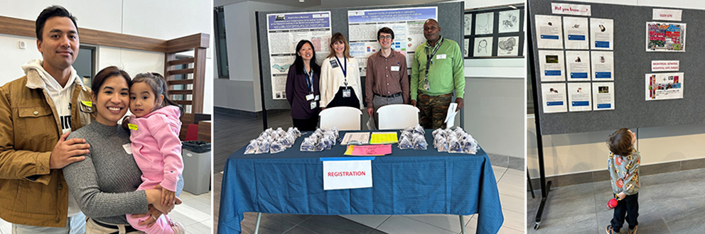 De gauche à droite – Des membres de l’équipe de la DRA : Anna Choy, la Dre Lucie Côté, directrice, Joshua Ejdelman, gestionnaire, et Patrick Didace, coordonnateur technique au lavage des cages