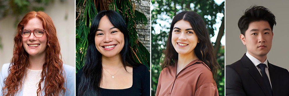 (De gauche à droite) Les stagiaires du programme SCLV Kate Lindsay, Kristina Cunanan, Maya Verma et Jae Hyun Byun.