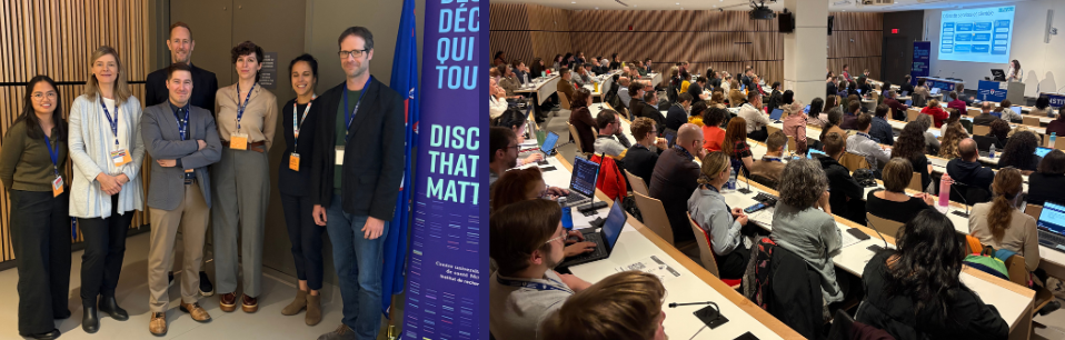 From left: Charithe Bonifacio (RSN); Katya Loban, PhD (The Institute); David Buckeridge, MD, PhD (The Institute); Sergio Cortez Ghio, PhD (RSN); Tess Berthier (RSN); Isabelle Belley Ferris (RSN); Philippe Després, PhD (Université Laval)