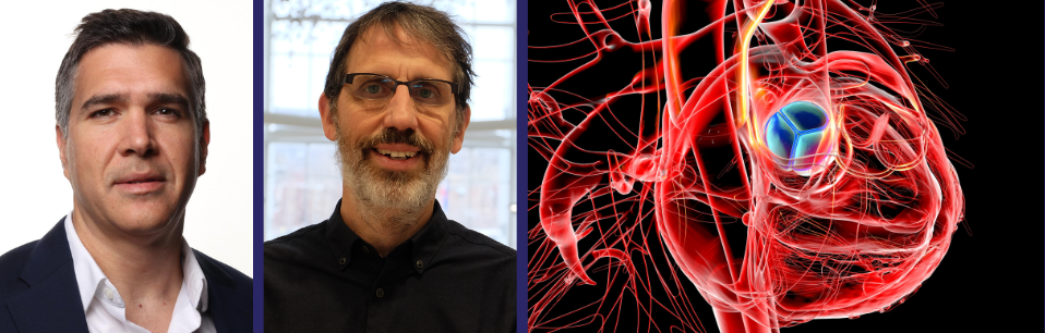 Dr. George Thanassoulis (right) and Prof. James Engert (centre).