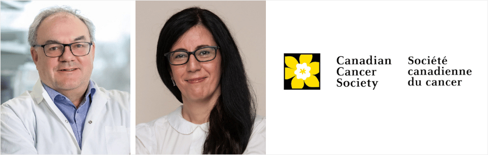 Shirin Abbasinejad Enger and Vincent Giguère receive 2025 Canadian Cancer Society Awards for Excellence.
