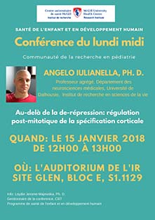 Recherche en pédiatrie – Conférence (le 15 janvier 2018)