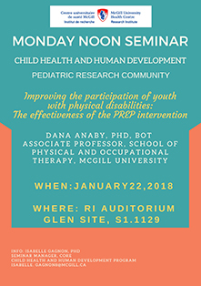 Pediatric Research Seminar (January 22, 2018)