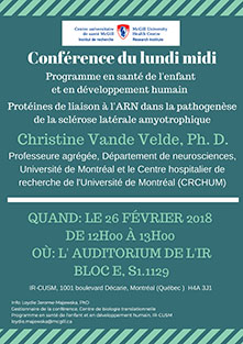 Recherche en pédiatrie – Conférence (le 26 février 2018)