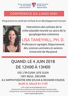 Recherche en pédiatrie – Conférence (le 4 juin 2018)