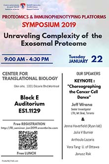 Symposium 2019 - Unraveling Complexity of the Exosomal Proteome (January 22, 2019)