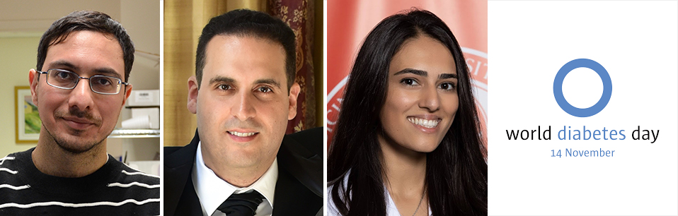 Left to right: Scientist and senior author Ahmad Haidar, PhD, and co-first author and principal investigator Michael Tsoukas, MD, both of the Metabolic Disorders and Complications Program at the Research Institute of the MUHC; and co-first author and MDCM candidate Dorsa Majdpour, M.Eng.