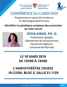 Recherche en pédiatrie – Conférence (le 18 mars 2019)
