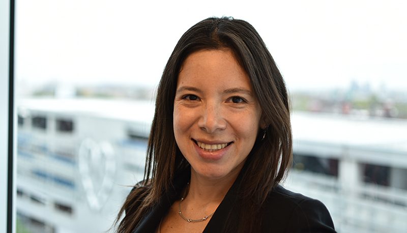 Prisca Bustamante, Ph. D., est stagiaire au Programme de recherche sur le cancer à l’Institut de recherche du CUSM.