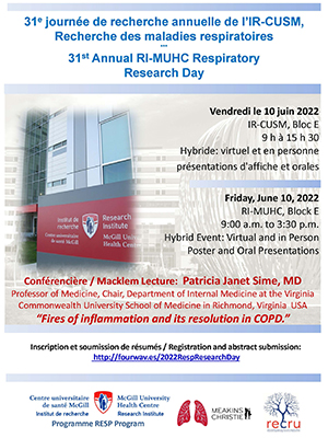 31st Annual RI-MUHC Respiratory Research Day
