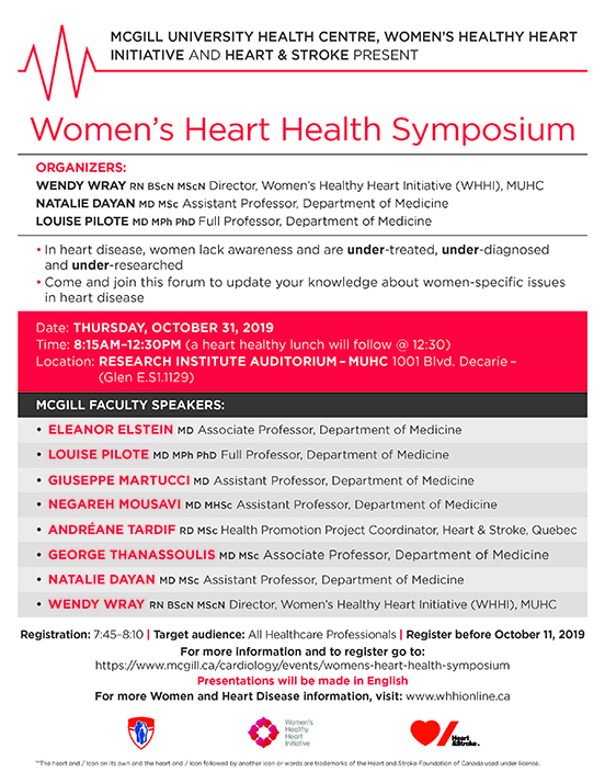 Women's Heart Health Symposium (October 31, 2019)