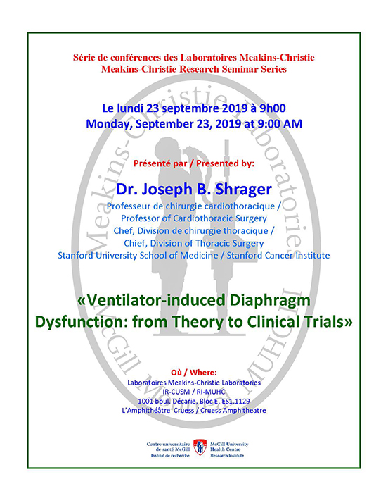 Meakins-Christie and RESP Program Research Seminar (September 23, 2019)