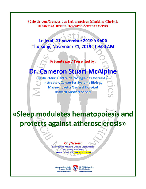 Meakins-Christie and RESP Program Research Seminar (November 21, 2019)