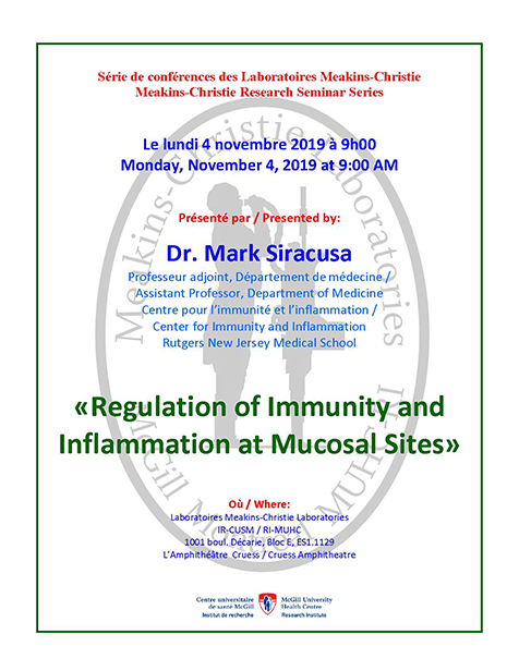 Meakins-Christie and RESP Program Research Seminar (November 4, 2019)