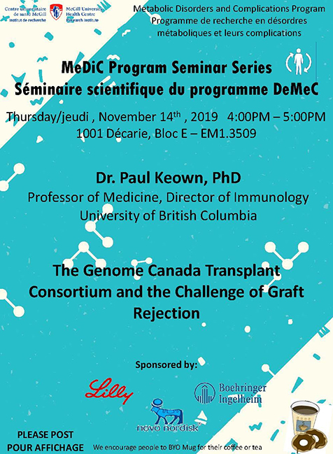 MeDiC Program Seminar Series (November 14, 2019) MeDiC Program Seminar Series (November 14, 2019)