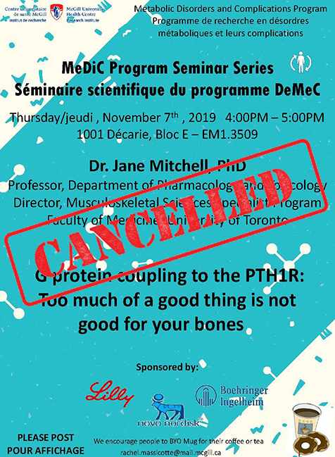 MeDiC Program Seminar Series (November 7, 2019)