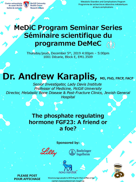 MeDiC Program Seminar Series (December 5, 2019)