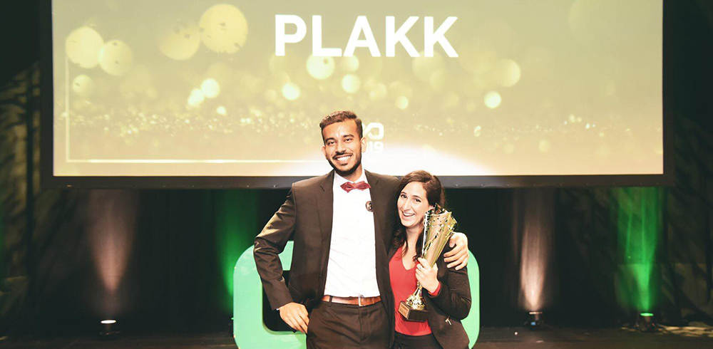 Grand gagnants du Coopérathon 2019 Kashif Khan et Karina Gasbarrino