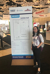 Nancy Wu, a research trainee at the Research Institute of the MUHC, at the 2019 Diabetes Canada Professional Conference in Winnipeg, Manitoba (Oct. 2019)