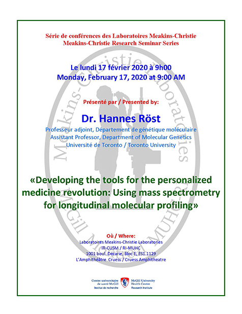Meakins-Christie and RESP Program Research Seminar (February 17, 2020)