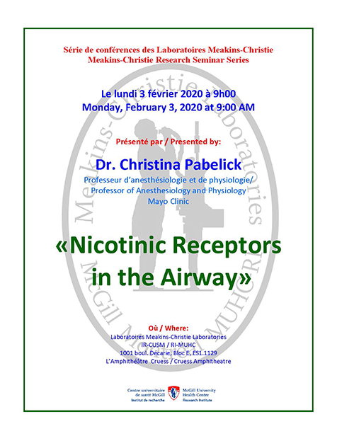 Meakins-Christie and RESP Program Research Seminar (February 3, 2020)