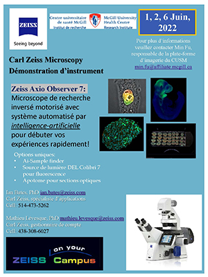 Démonstration d’instrument - Zeiss Axio Observer 7