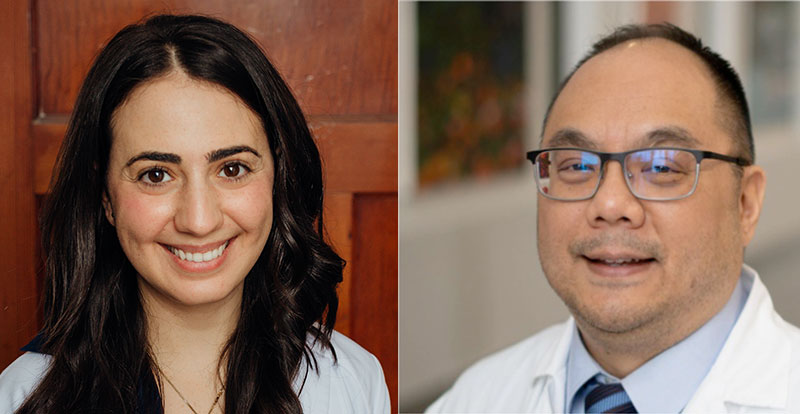 Dr. Arielle Elkrief (left) is an oncology fellow at the MUHC, and Dr. Don Vinh, (right), is a researcher in the Infectious Diseases and Immunity in Global Health Program at the Research Institute of the MUHC