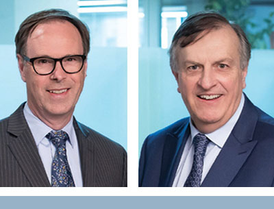 Peter Kruyt, Chairman of the Board of Directors, and Pierre Gfeller, MD CM, MBA, Board Member and President and Executive Director of the MUHC